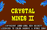 Crystal Mines II title screen for Atari Lynx